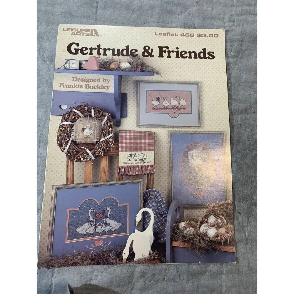 Leisure Arts Gertrude and Friends Cross-Stitch Pattern Leaflet 468 Geese